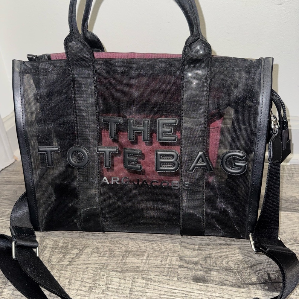 Marc Jacobs Black and Pink Messenger Bag